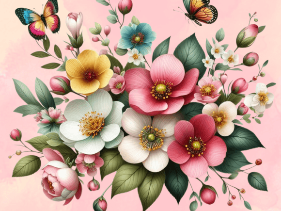Download Spring Flowers Sublimation Clipart - Spring flowers sublimation Collection