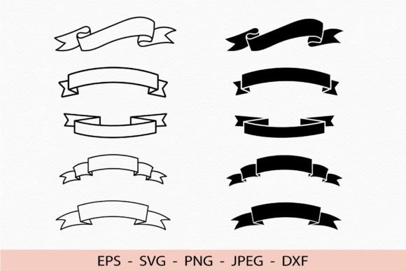 Download Banner Svg Ribbon File for Cricut Dxf - For cricut Collection