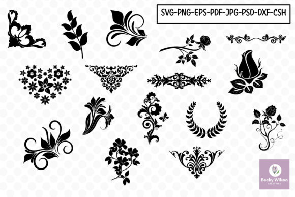 Download Floral Shapes and Templates - Shape Collection