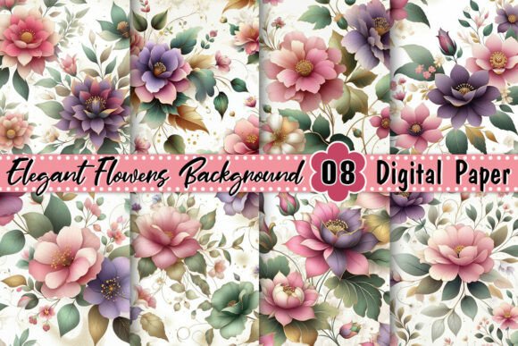 Download Elegant Flowers Background - Flowers background Collection