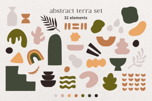 Download Modern Abstract Terra Shapes Clip Art - Shape Collection