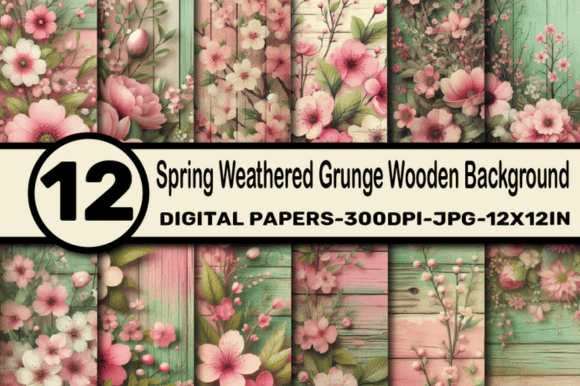 Download Spring Weathered Wooden Grunge Background - Grunge background Collection