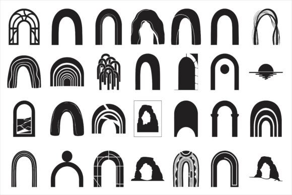 Download Modern Abstract Arch Shape Silhouettes - Shape Collection
