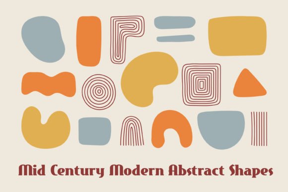 Download Mid Century Modern Abstract Shapes - Shape Collection