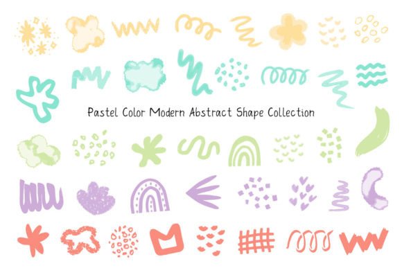 Download Pastel Color Modern Abstract Shape - Shape Collection
